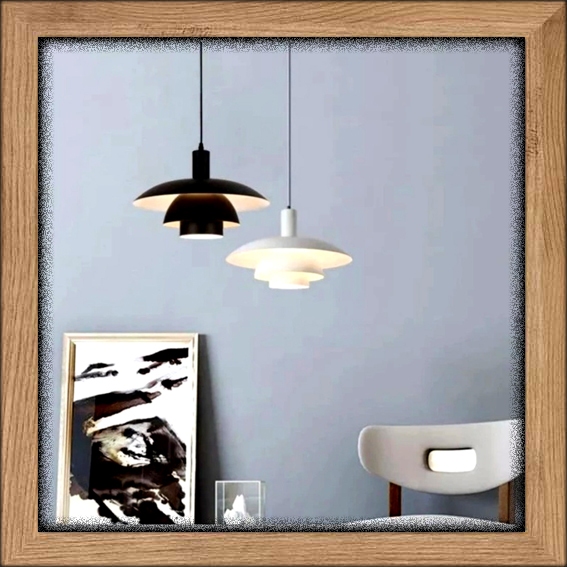 Lampu hias gantung minimalis turun susun 3 bulat dekorasi interior bar mini pantry meja makan dapur