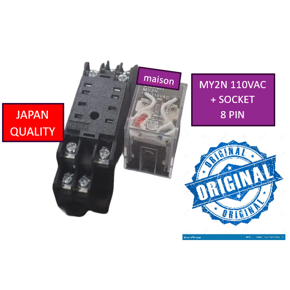 Relay MY2N 110VAC + Socket / my2n 110v ac
