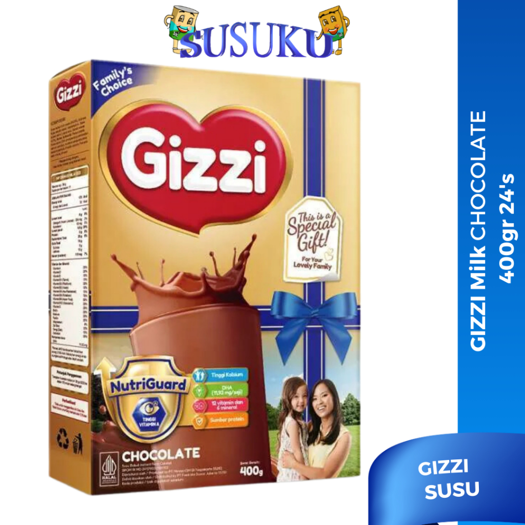 

GIZZI Milk 400gr 24's COKLAT/PLAIN