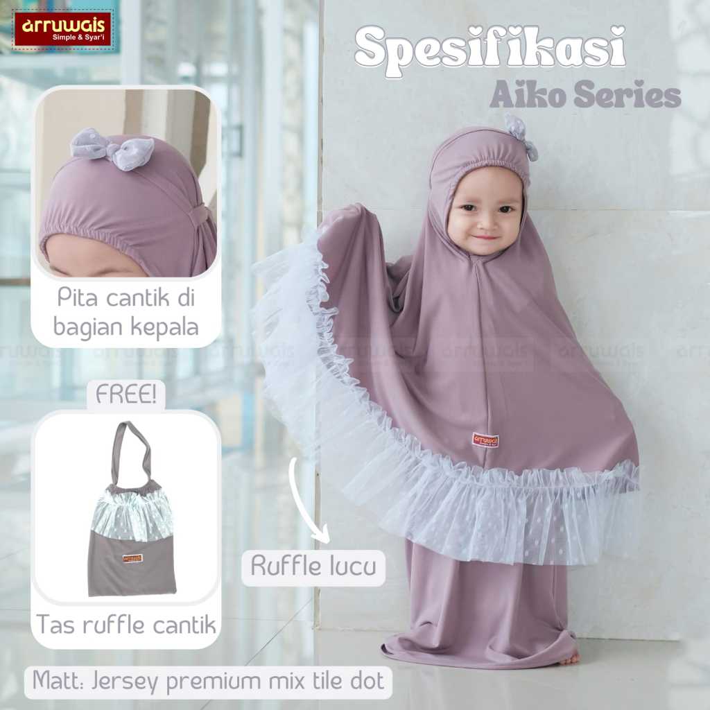 MUKENAH COUPLE BABY&KIDS AIKO SERIES JERSEY