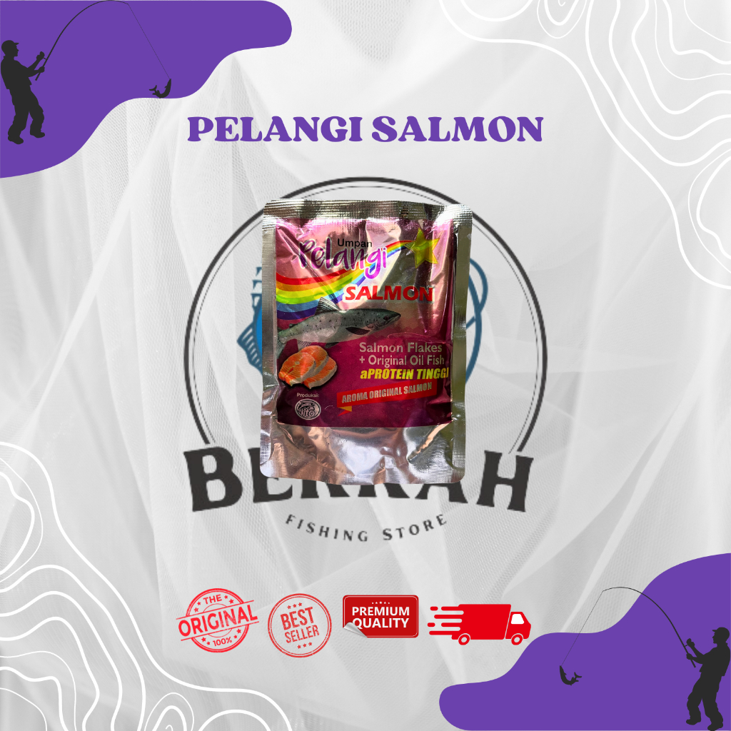 AMISAN DJEMPOL PELANGI IKAN SALMON - UMPAN PANCING