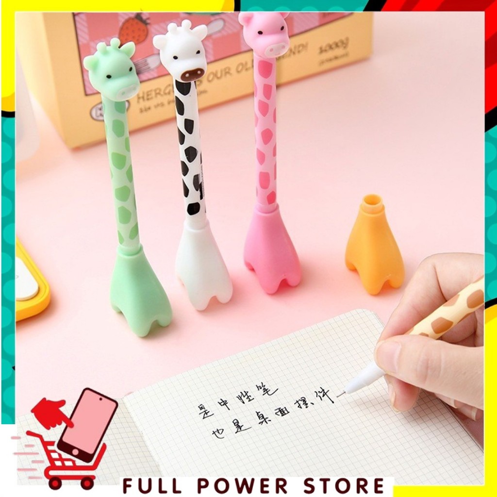 

FPS Pena Tinta Hitam Karakter Hewan Lucu Model Animal Pen Gel Jerapah Girrafe Ballpen Pena Pulpen Ujung Lancip Karakter