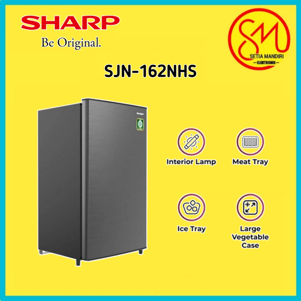 SHARP SJ-N162N-HS Kulkas 1 Pintu Low Watt SJN162NHS