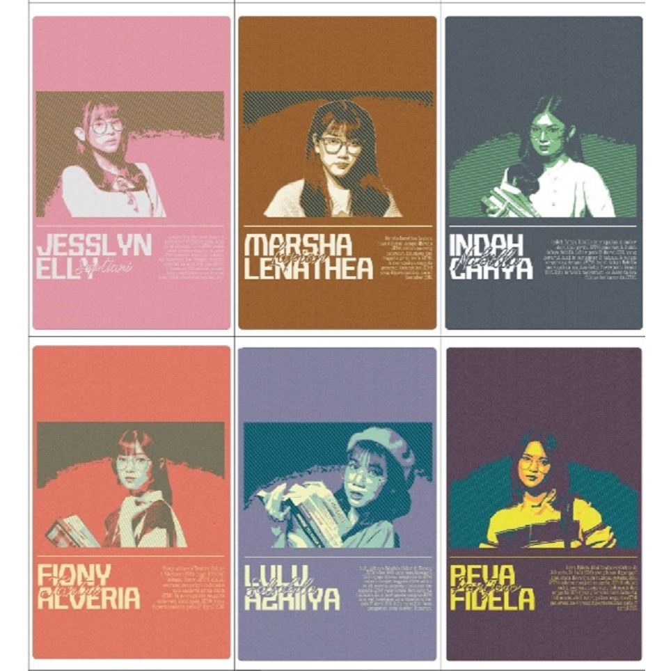 SET PHOTOCARD 2 DESAIN 50 PC [PERDESAIN 25PC] POP ART ANIMASI JKT48 CETAK FOTO HD LAMINASI