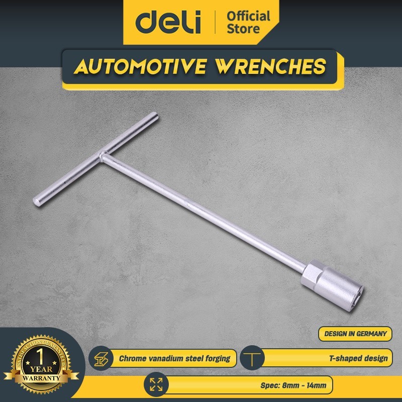 Deli Kunci T 8/10/12/14 Mm - Sok T Deli Berbagai Ukuran Chrome EDLXX