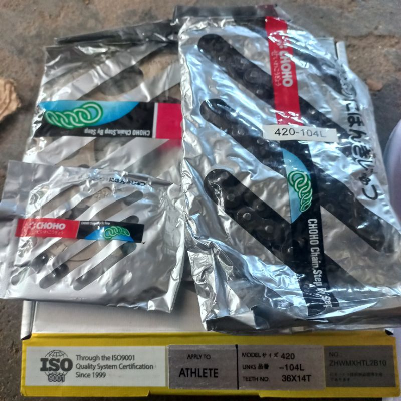 GEAR GIR SET PAKET GEAR DEPAN BLKNG + RANTAI ATHLETE CHOHO