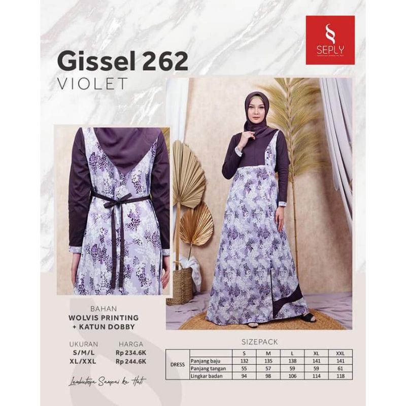 gamis gissel 262,264, 292, 321,335 dari Seply