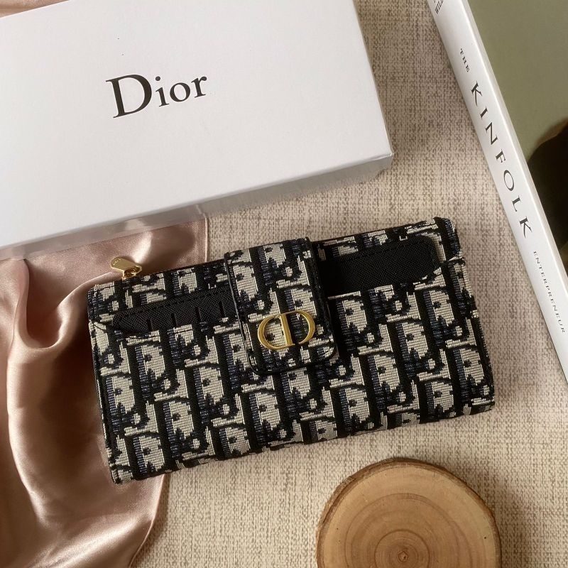 DOMPET DIOR WOMEN LONG WALLET IMPORT DOMPET PANJANG WANITA PREMIUM QUALITY FREE BOX