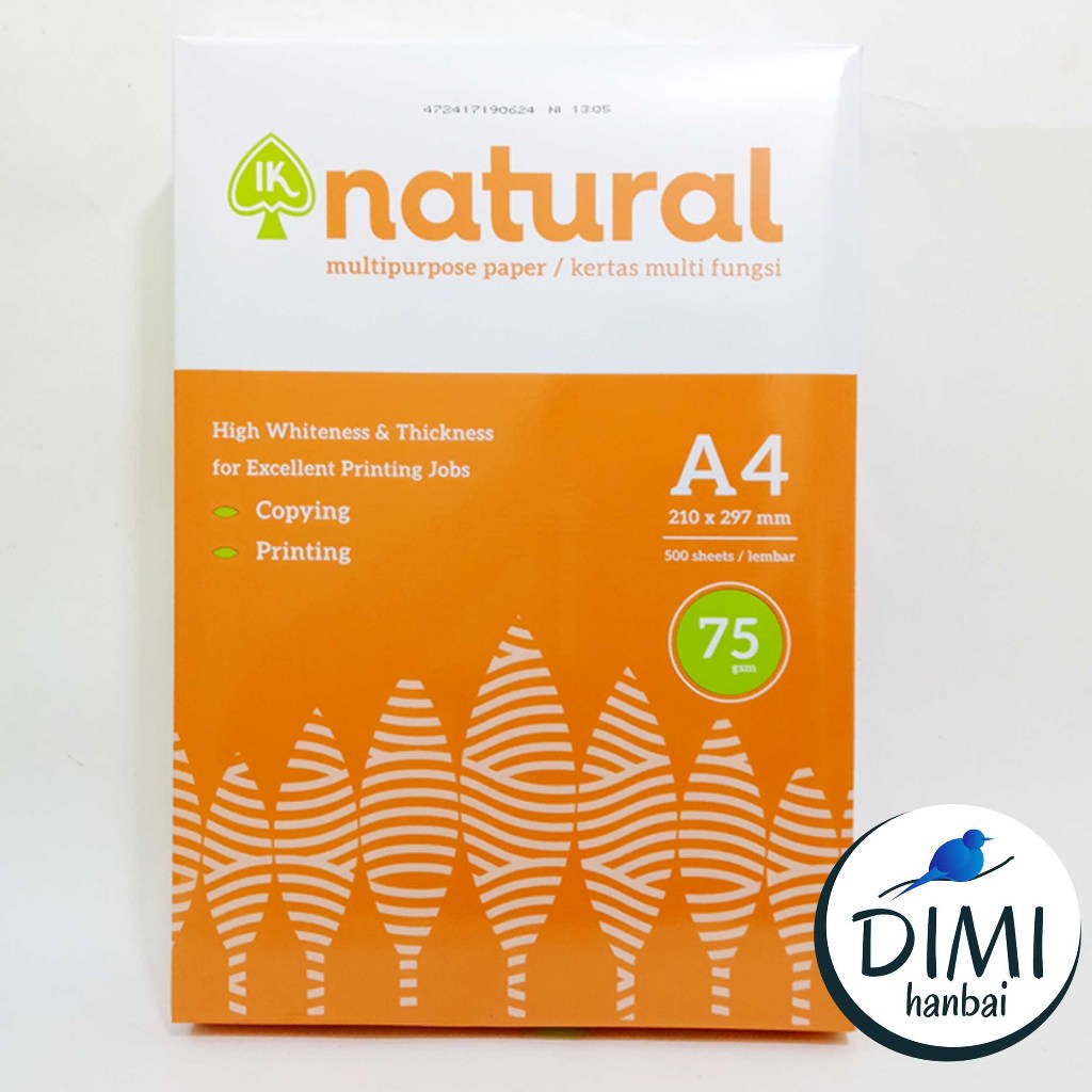 [DIMI] Kertas HVS Natural 1 Rim A4 75 gsm