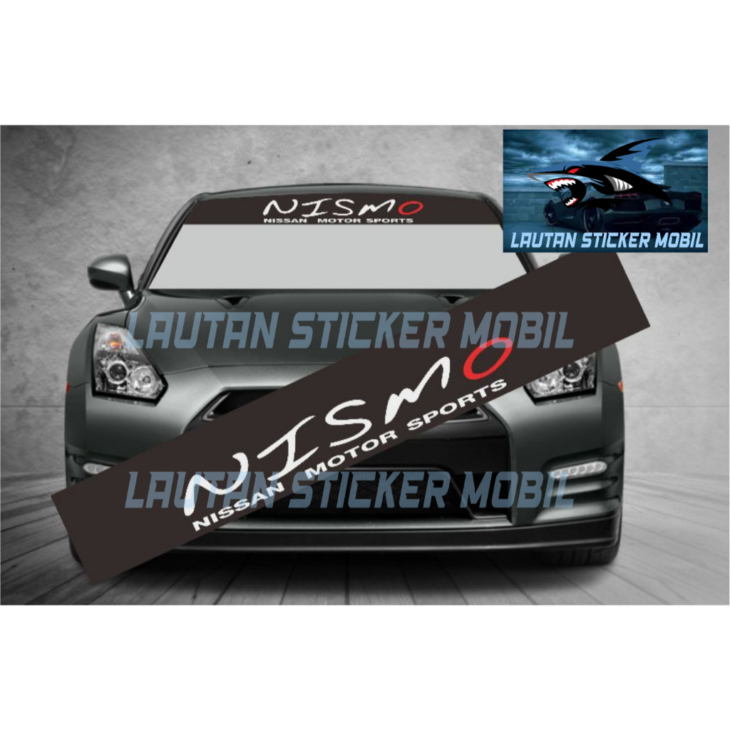stiker cutting kaca depan mobil nissan nismo