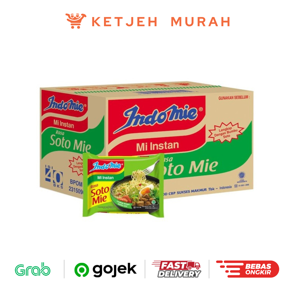 

Indomie Mie Instant Rasa Soto Ayam 1 Dus isi 40 Pcs