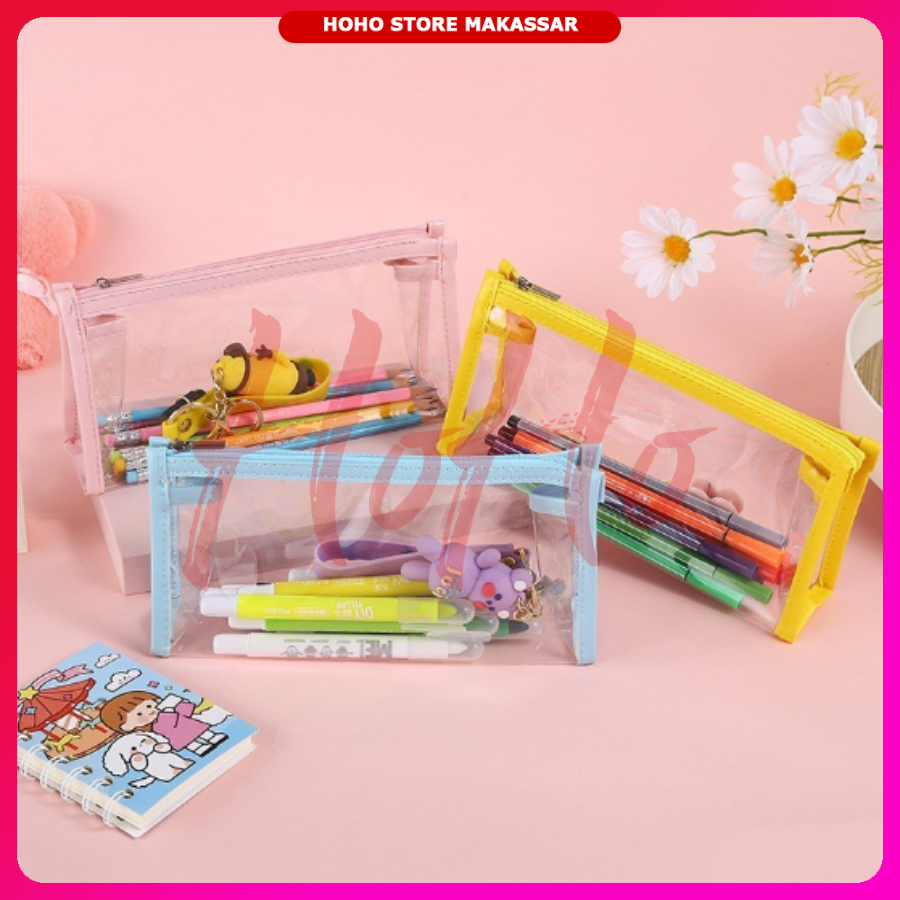 

Tempat Pensil TRANSPARAN Desain Minimalis Kotak Pensil BENING Pouch Estetik Multifungsi Serbaguna - T4P5