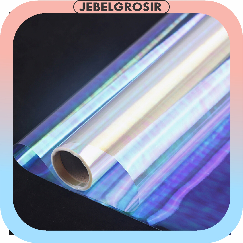 

HOLOGRAM Kertas Buket Cellophane Flower Wraping Waterproof Plastik OPP holographic ROLL KB6045