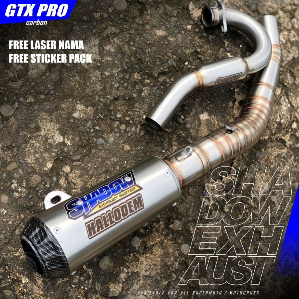 Knalpot CRF150 KLX150 WR155 KLX TIGER KLX 230 KLX250  Gtx pro carbon Shadow Exhaust System