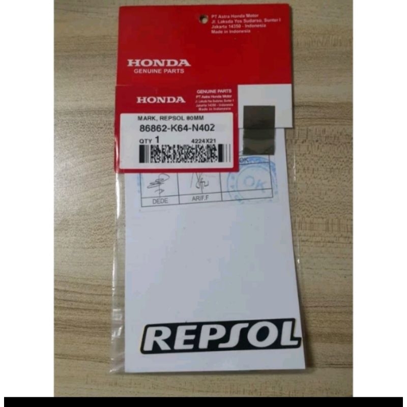 Sticker mark REPSOL 80MM Honda ori Cbr 250rr 250r 150r