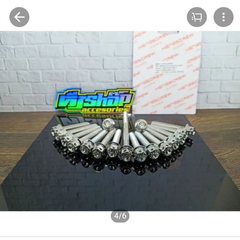 Set baut probolt cvt Honda beat Scoopy Vario 110 karbu techno Genio beat fi esp LED street stainless