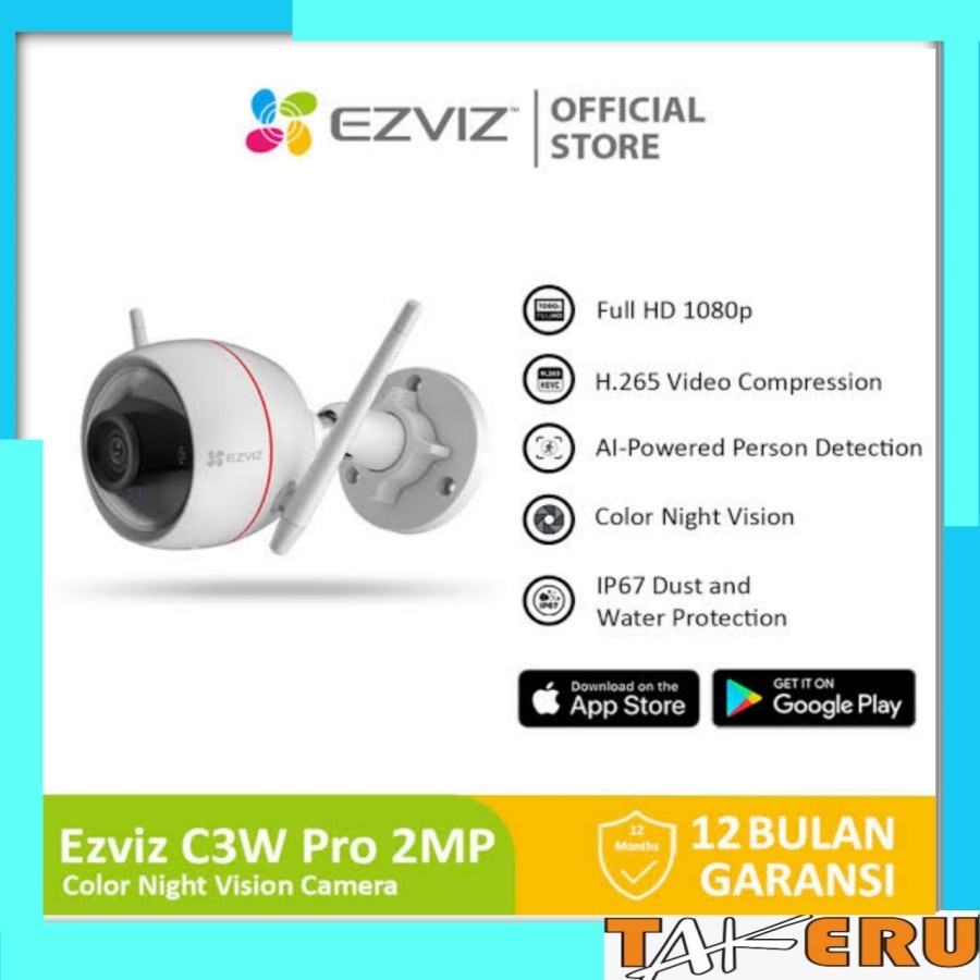 Ezviz C3W Pro 2 MP CCTV Wifi Outdoor 1080p