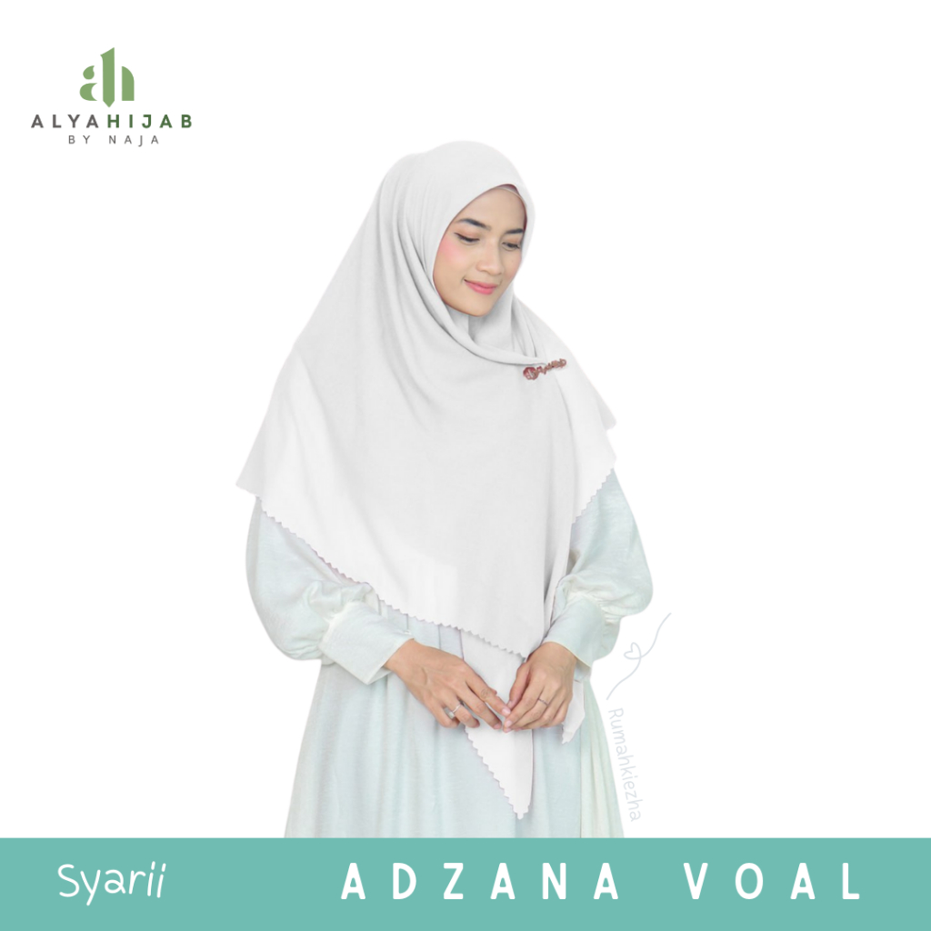 Adzana Voal Syarii - Jilbab Segiempat Polos Jumbo 130 x 130 - Alya Hijab by Naja