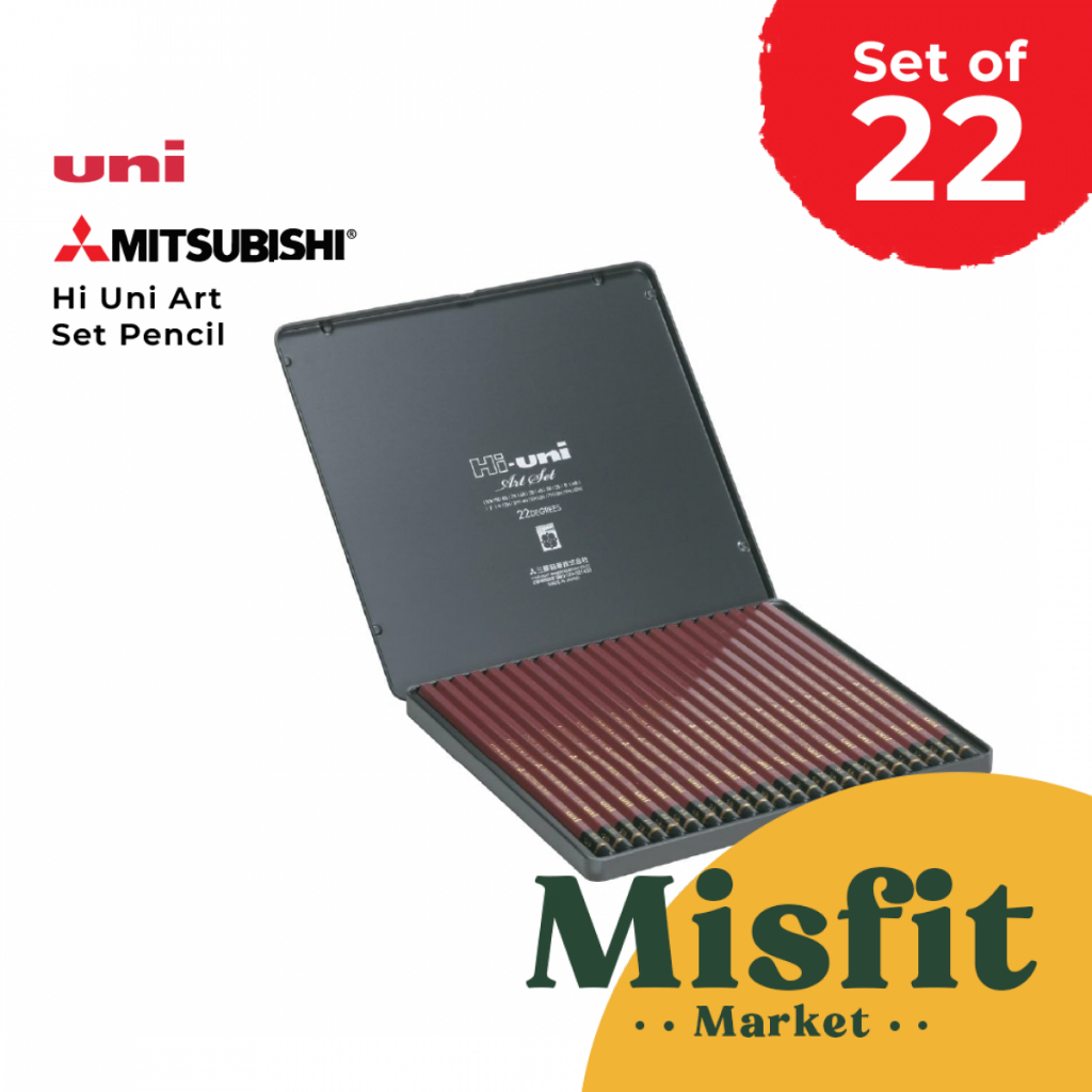 Uni Mitsubishi Hi-Uni Art Set Pencil Pensil Gambar
