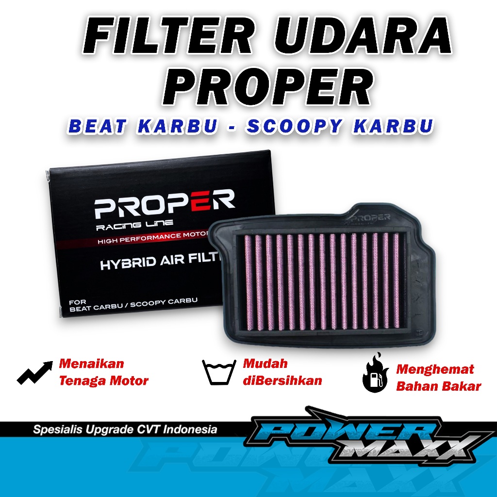 Filter Udara Saringan Udara Proper Racing BEAT FI ESP FILTER UDARA PROPER RACING