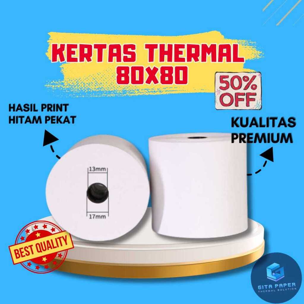 

KERTAS THERMAL 80X80 STRUK KASIR ROLL PAPER EDC