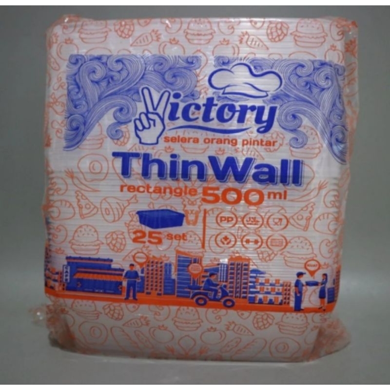 Thinwall Victory Rectangel 500ml