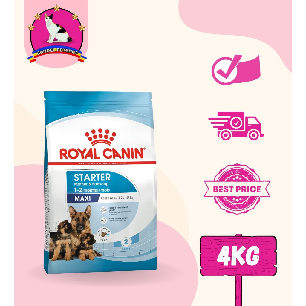 Royal Canin Maxi Puppy 4Kg Ras Besar Large Size Ukuran Dry Kering Untuk Anakan Anjing Husky Herder G