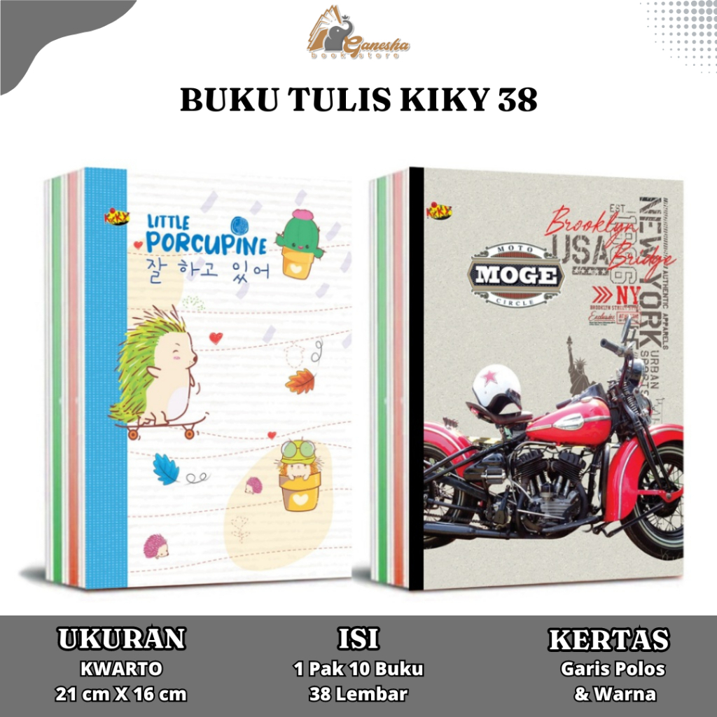 

Buku Tulis KIKY 38 Lembar Motif Good Vibes dan Graceful Cartoon