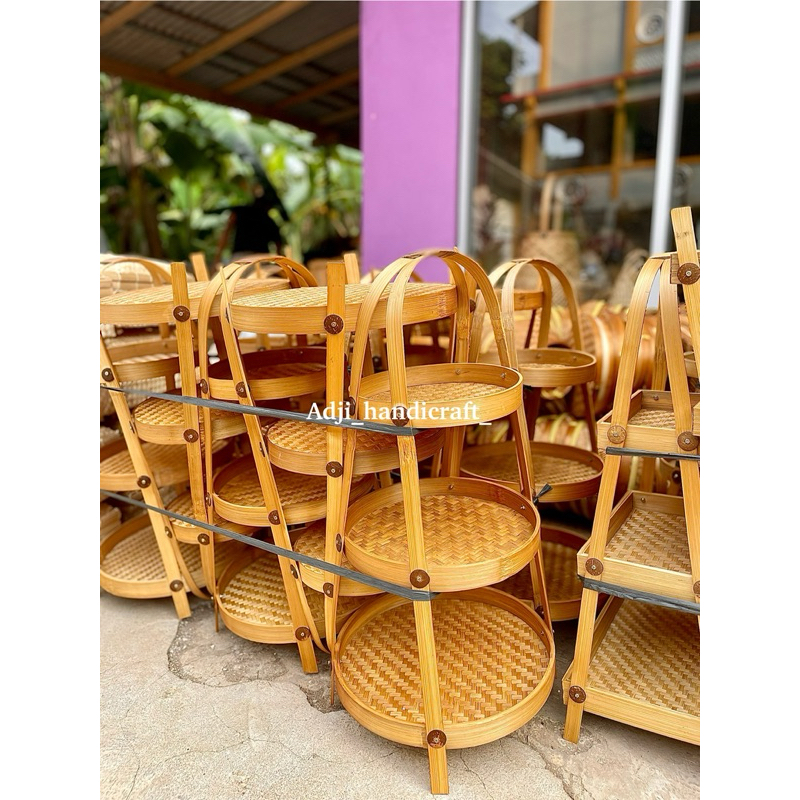 Rak Bambu | Rak Bumbu | Rak Buah | Tempat Buah | Rak Bambu Untuk Dapur | Rak Bumbu Bulat | Rak Bumbu