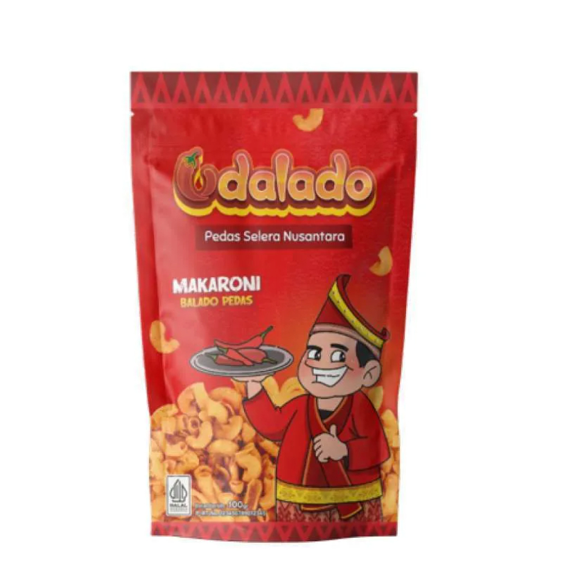 

Snack UDALADO Makaroni Balado Pedas 100gr