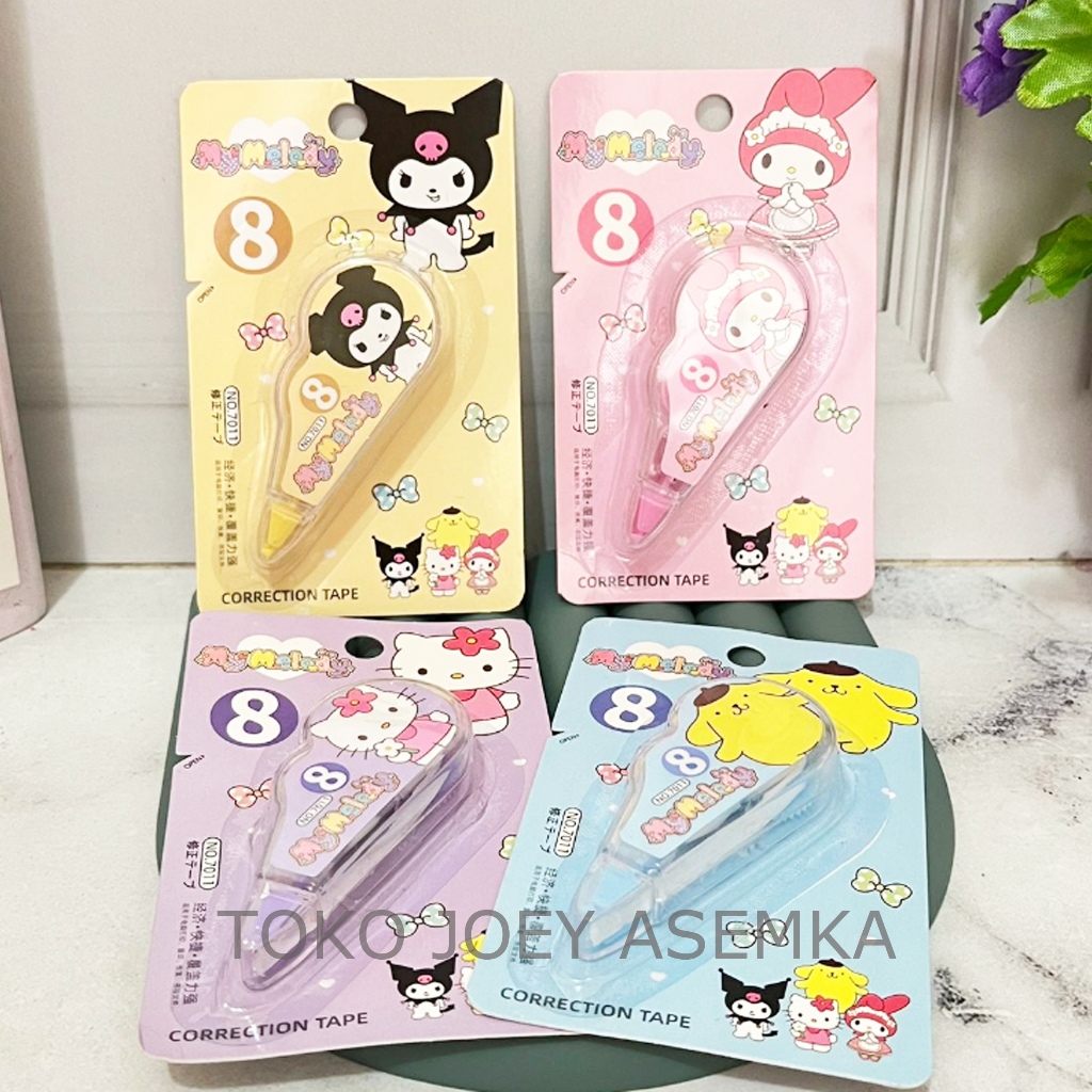 

CORRECTION TAPE SANRIO TIPEX KERTAS TIP-X KUROMI MELODY PURIN HELLO KITTY