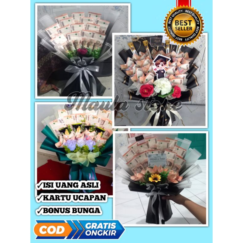 buket isi uang (5000) | Buket wisuda | Buket ulang tahun | Buket anniversary.