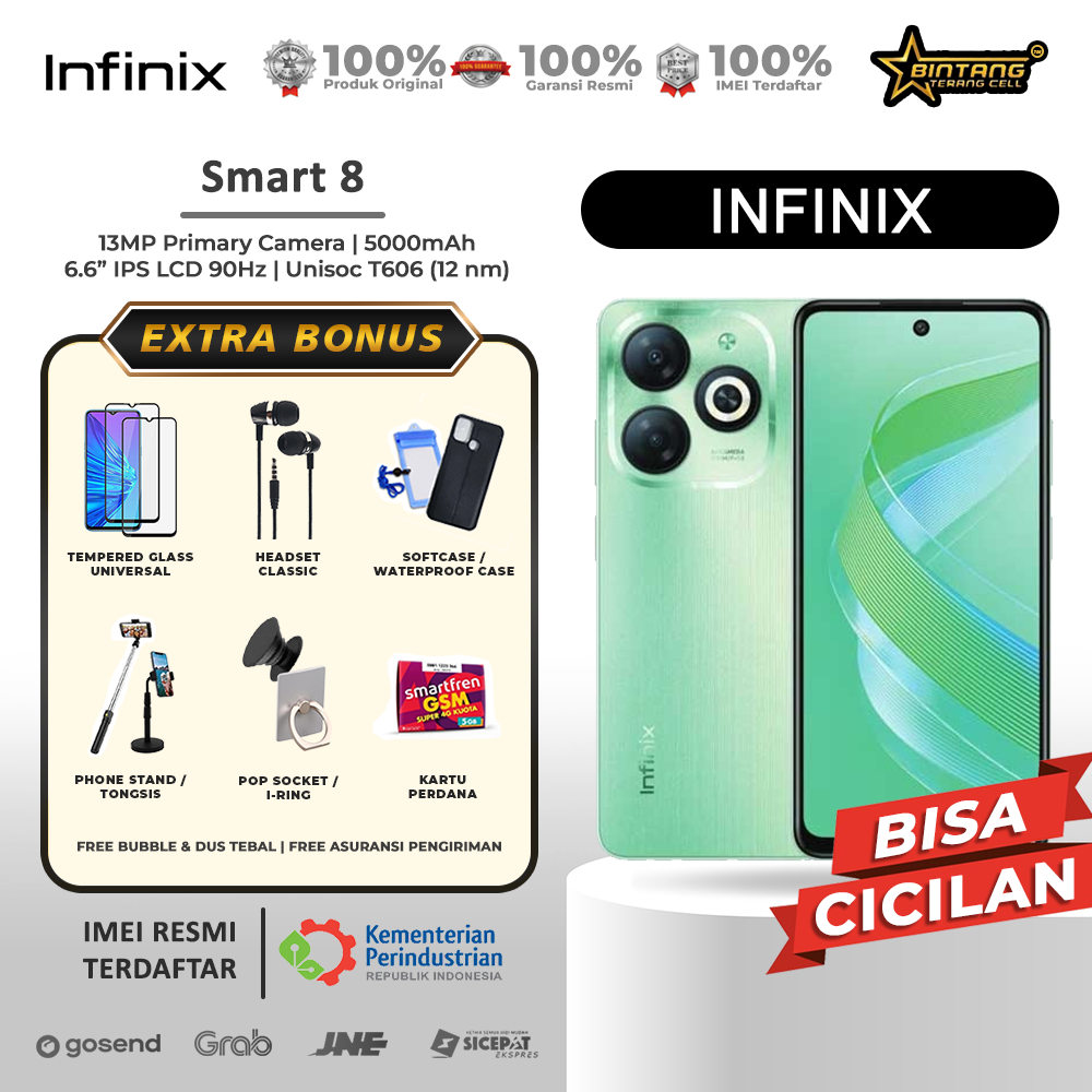 infinix smart 8 plus 4/128gb - smart 8 4/128gb - smart 8 4/64gb garansi resmi