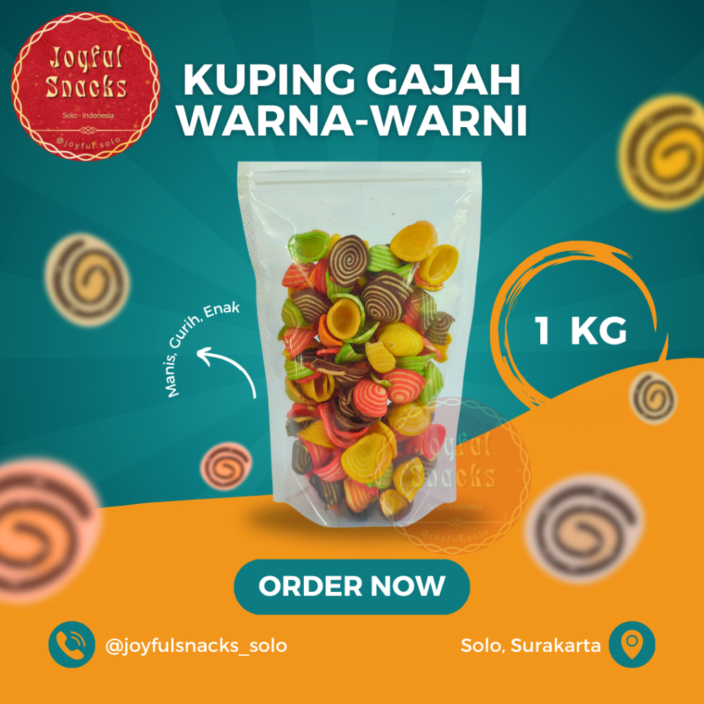 

[1 KG] KUPING GAJAH WARNA-WARNI | JOYFUL SNACKS SOLO