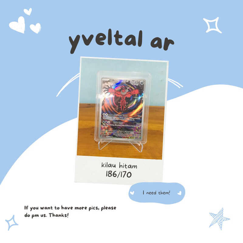 Yveltal AR SV3S 186/170 Pokemon TCG Indonesia