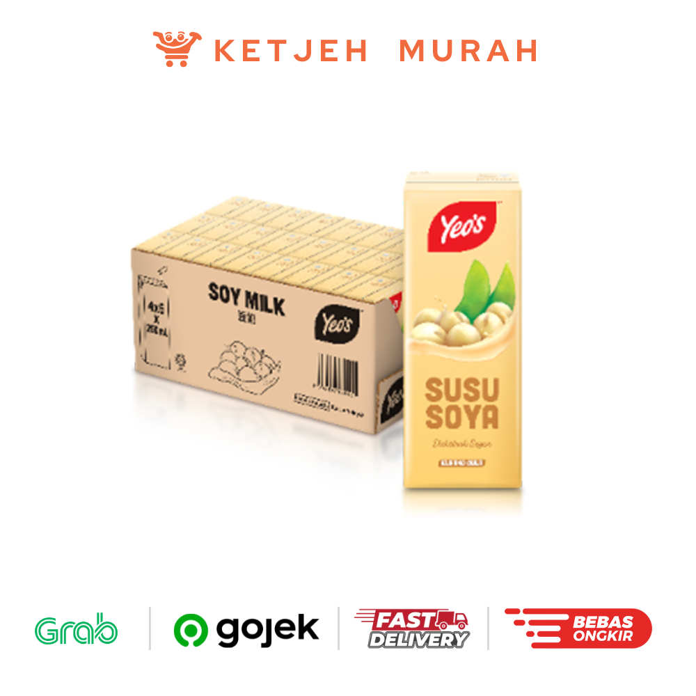 

Yeos Susu / Sari Kedelai Soya Bean Kotak 250 ML 1 Dus isi 24 Pcs