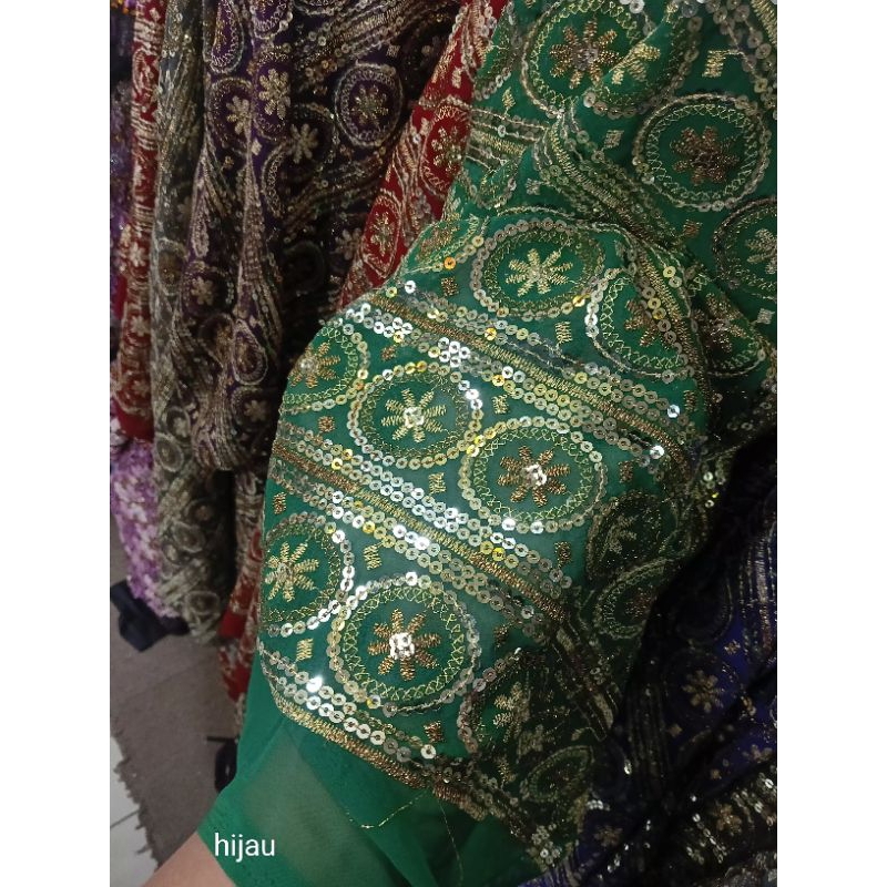 KAIN SARI INDIA | BAHAN SARI INDIA | KAIN SARI INDIA LIST SONGKET |  BAHAN SARI INDIA LIST  SONGKET 