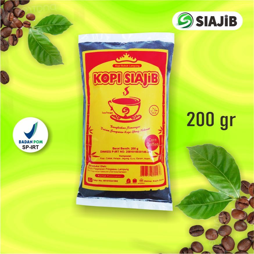 

Kopi Siajib Corn Coffee Kopi Bubuk Lampung 200 gr