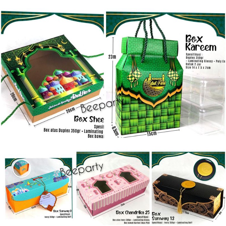 

SPESIAL AWAL TAHUN Box Lebaran idul fitri cake cookies boxsouvenir hampers