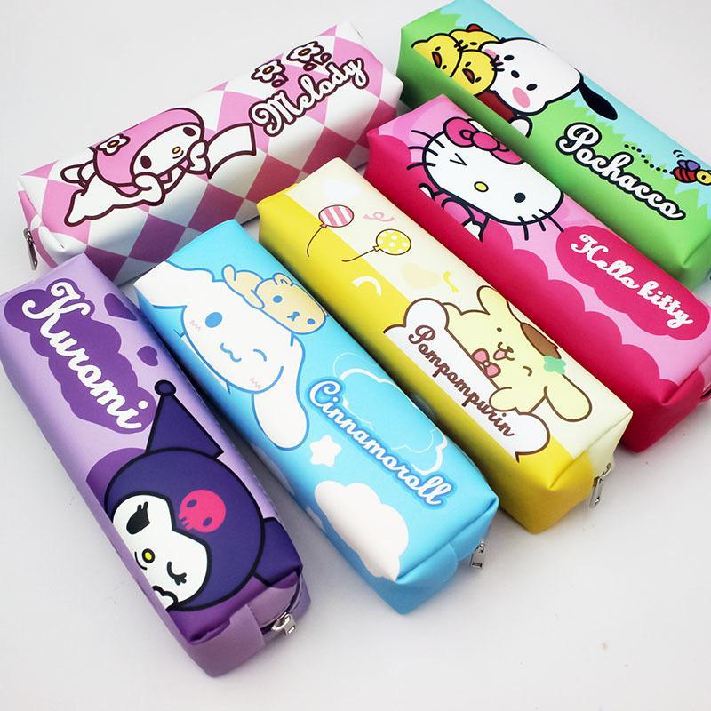 

( 1 PAK ISI 12 ) KOTAK PENSIL SANRIO / TEMPAT PENSIL BALOK SANRIO PU RESLETING