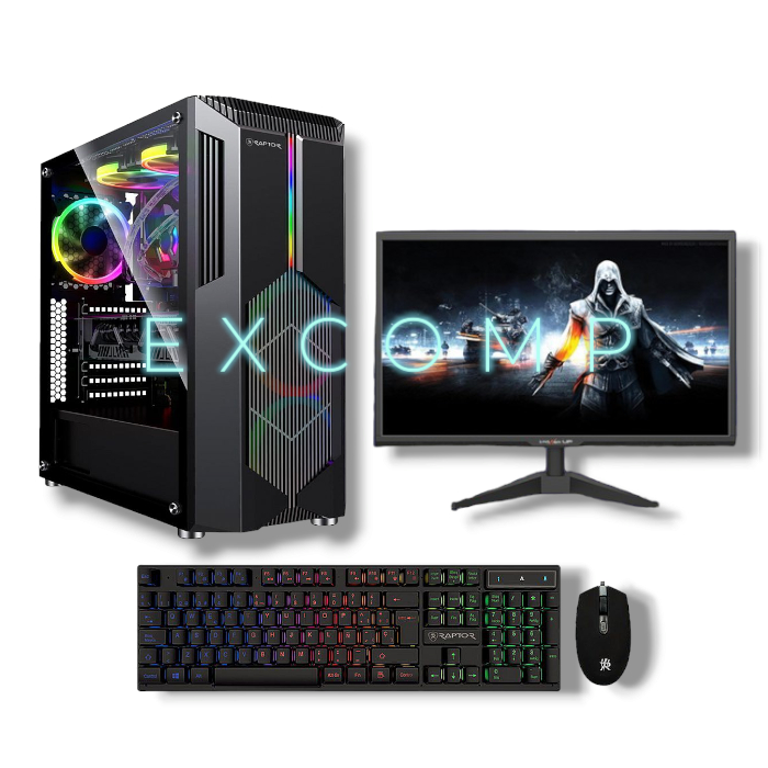 Paket Pc Gaming Desain Intel Core i7 2600, Ram 16gb, Vga Card 2gb, Storage Ssd 512gb, Monitor Led 19