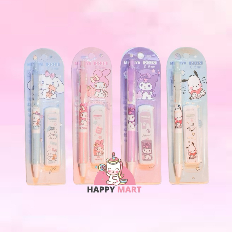 

pensil mekanik set isi pensil #2025 motif sanrio kuromi / melody / cinnamoroll
