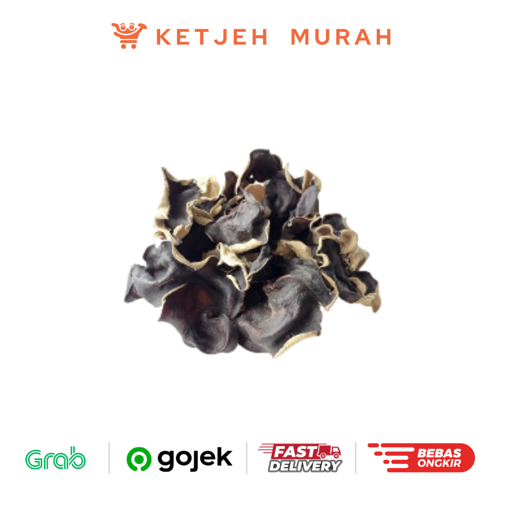 

Dried Black Fungus / Jamur Kuping Hitam / Bokni Hitam 100 Gram / 250 Gram