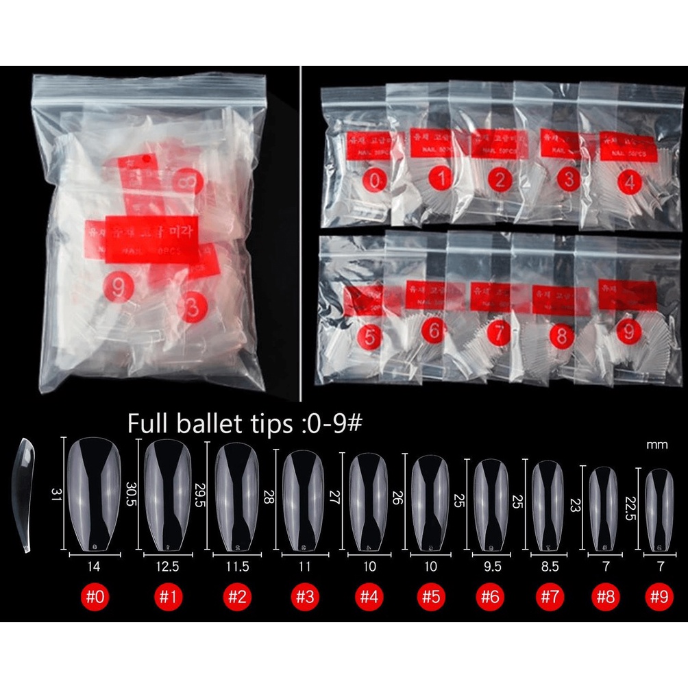 TERLARISSS Kuku palsu plastik kuku palsu bening polos tangan toe kaki ABS 5 pcs