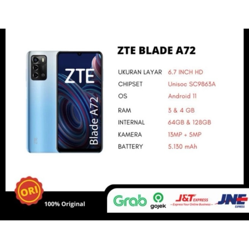 ZTE Blade A72 3/128 grey New
