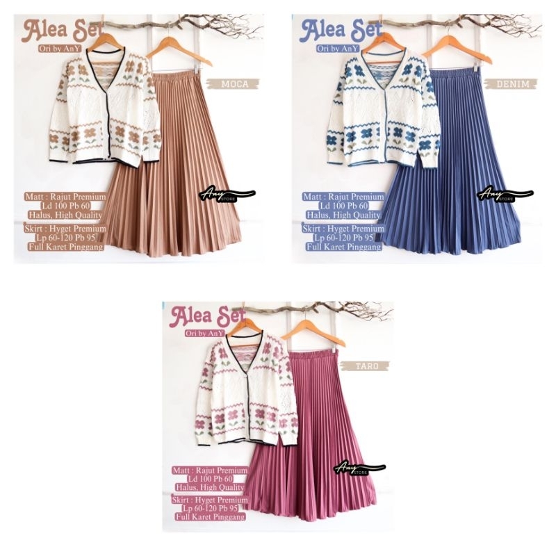 100% ORI Alexa daily set wanita by A.N.Y / ANY | Ld 100 Pjr 95