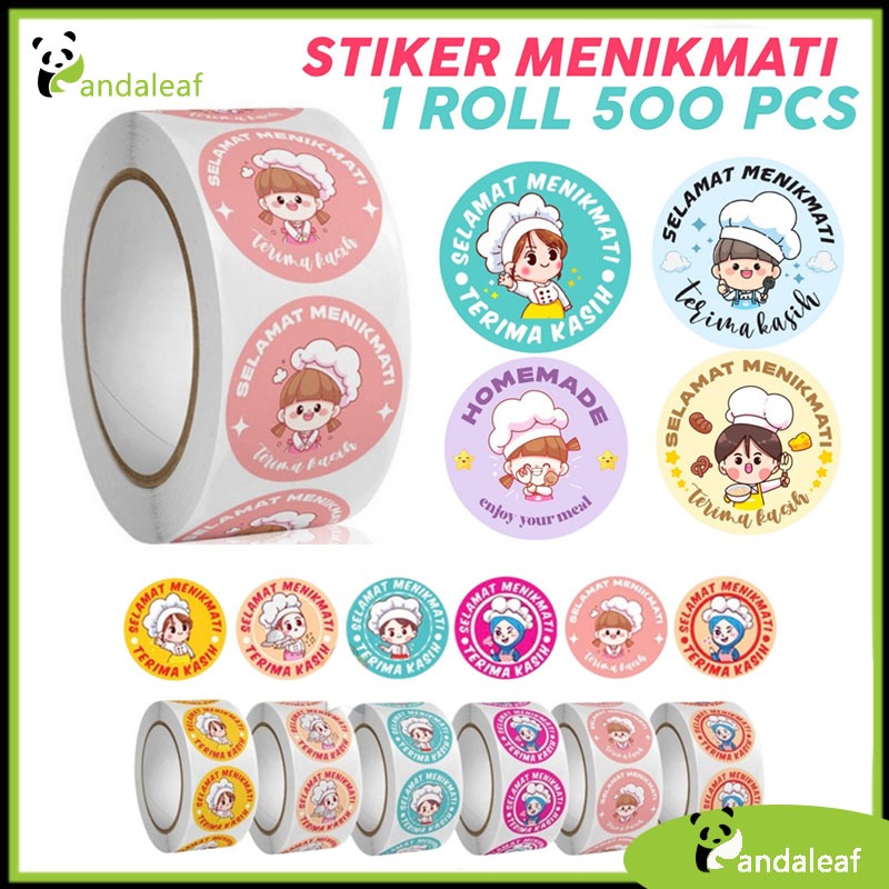 

Stiker Terima Kasih Selamat Menikmati 500 Pcs Sticker Bulat Roll Makanan Kue Catering Thank You ST001 Pandaleaf