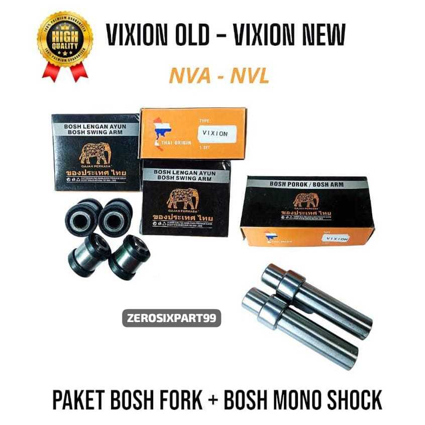 PAKET - BOSH FORK ARM TENGAH + BOS MONOSHOCK MONO SHOCK  BELAKANG YAMAHA - VIXION OLD / NEW [ NVA - 