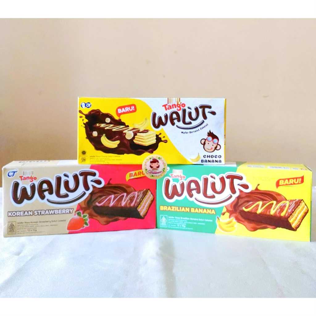 

.OT Tango Walut Choco Banana, Belgian Choco 15 gr sekotak isi 12 pcs ( ds bgr )