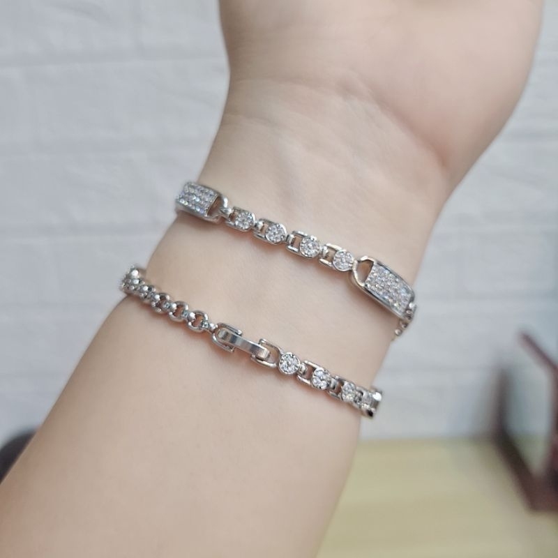 XUPING PREMIUM GELANG PLAT MATA 3DAUN MOTIF RANTE (ANTI KARAT)ASLINYA BAGAUS BANGAT DAN BAHAN HALUS 